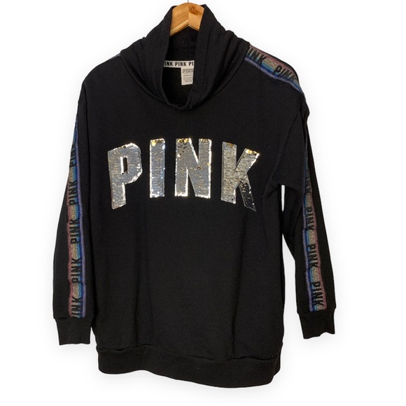 Victoria's Secret PINK Bling Rainbow Cowl Neck XS - Picture 3 of 5